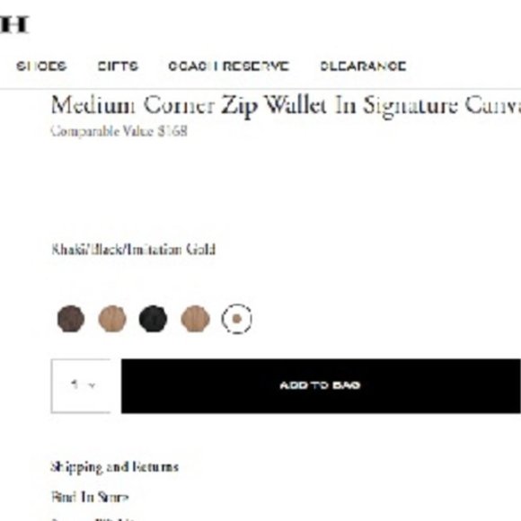 NWT $89 *NEW* Medium Corner Zip Wallet In Signature C - Picture 2 of 9